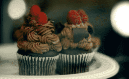 Cupcakes de Café com Morangos e Chocolate