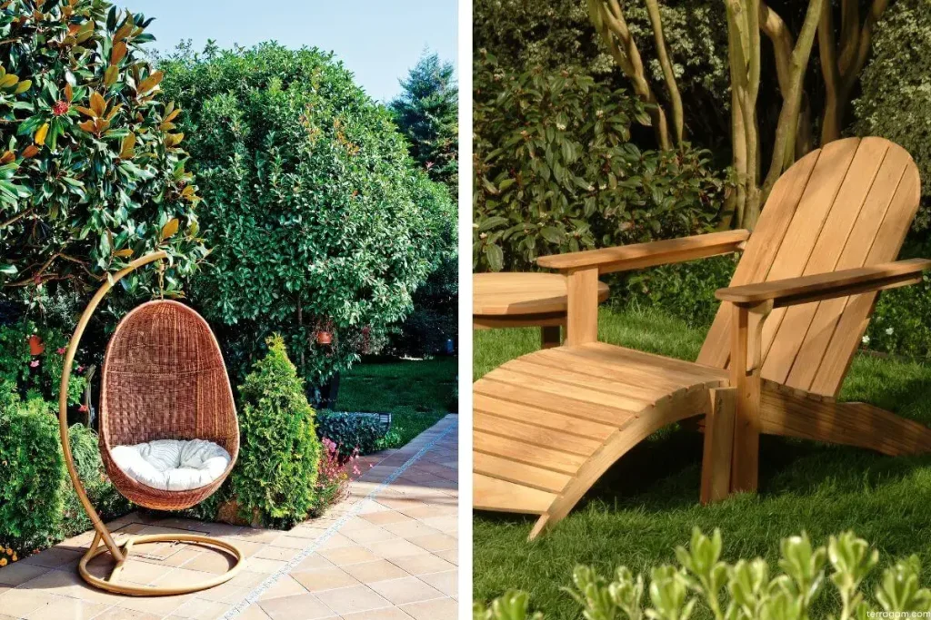 cadeiras para canto de descanso no jardim